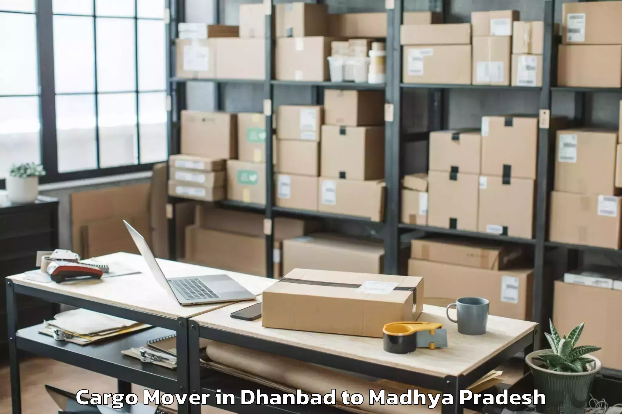 Book Dhanbad to Barnagar Pt Cargo Mover Online